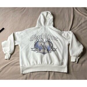 Sublime Fire Heart White Jacket Size S Women’s 2024